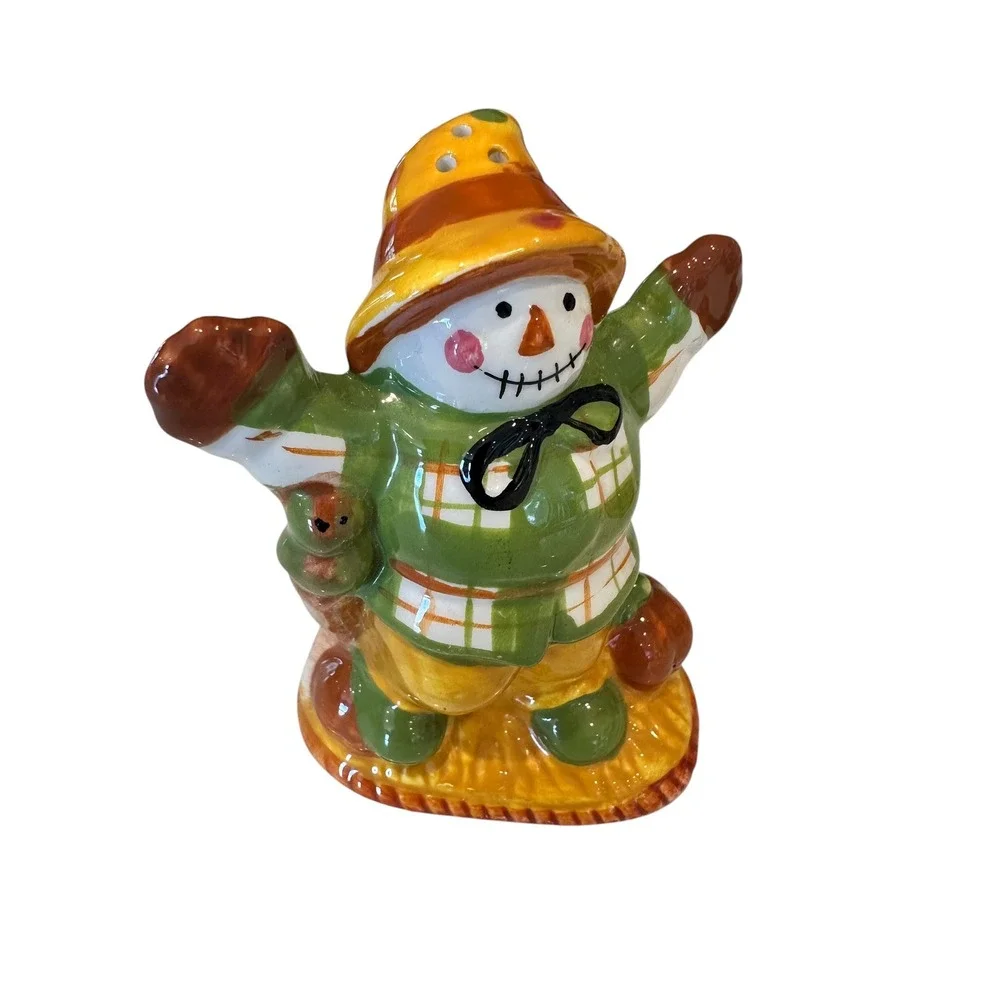 Kmart Be Thankful Scarecrow Napkin Holder Salt & Pepper Shaker Set‎ Fall Decor